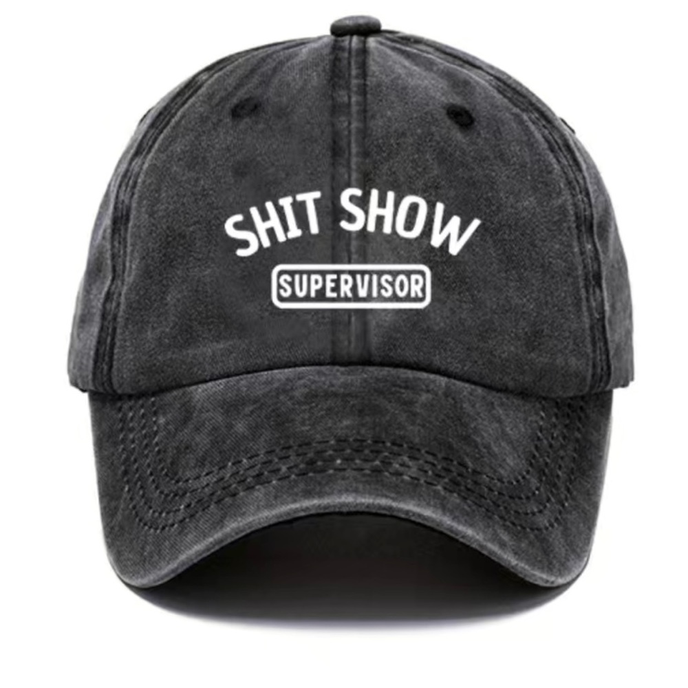 🧢 New! Unisex Faded Black Sh*# Show Supervisor Adjustable Baseball Cap